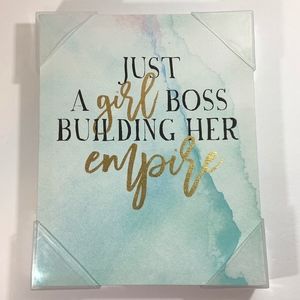 Girl Boss Building Her Empire Watercolor Canvas
